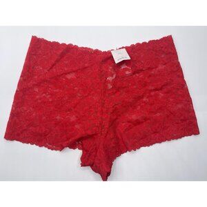 Auden Panties Boyshort Womens Size Medium Red Floral Valentine’s Day